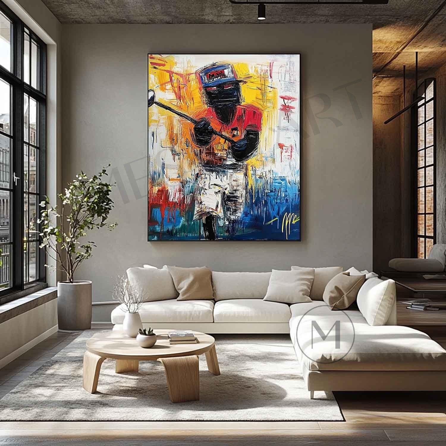 Golf Player Abstract Canvas Art for Sale Contemporary Golf Player Course Wall Art