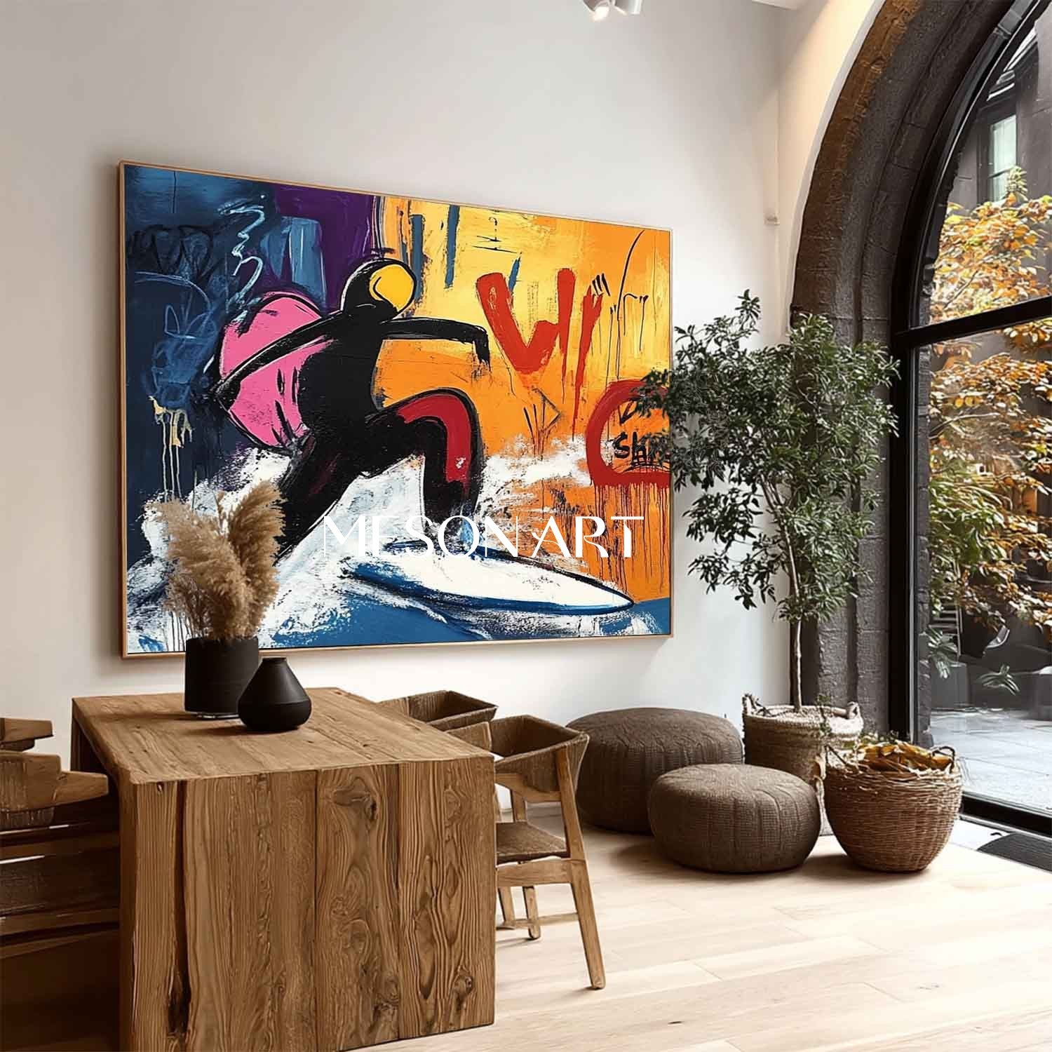 Surfer Graffiti Abstract Art for Sale Surfer Graffiti Canvas Wall Art Decor Surfer Graffiti Painting