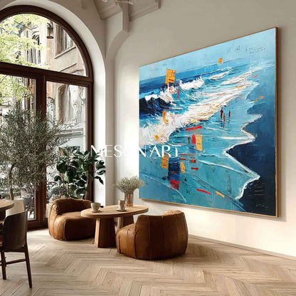 Large Ocean Wave Beach Abstract Texture Art for Sale Sea Beach Canvas Wall Art Decoration