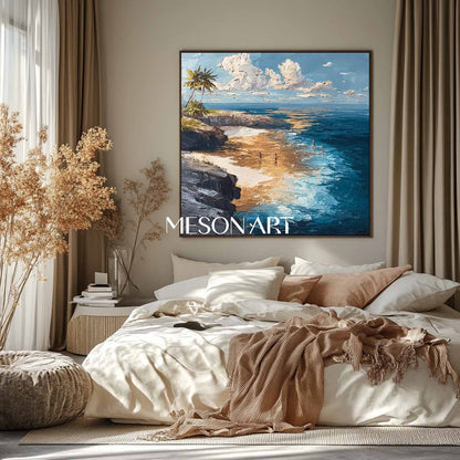 Seaside Holiday Painting Best Coastal Wall Art 2025 Beach Wall Decor For Bathroom
