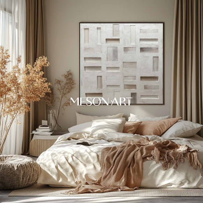 3D Grey White Abstract Art for Sale Modern Grey White Canvas Wall Art Decoration Painting