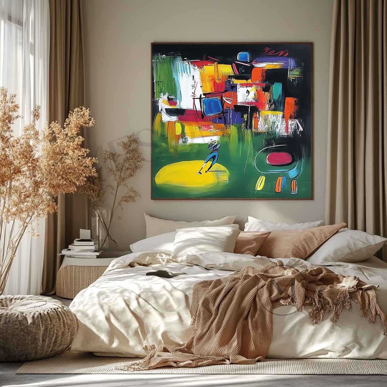Golf Game Oil Paintings Golf Abstract Canvas Art Golf Wall Art for Sale