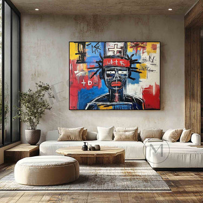 Basquiat Portrait Style Graffiti Abstract Painting Hospital Graffiti Abstract Canvas Wall Art Decor 