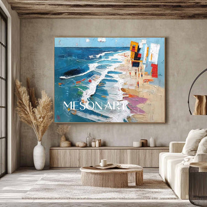 Large Ocean Wave Beach Abstract Art for Sale Sea Beach Texture Canvas Wall Art Decor