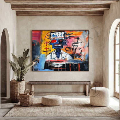 Doctor Graffiti Abstract Art Canvas For Sale Hospital Wall Decor Art Doctor Graffiti Painting