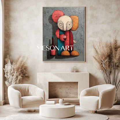 Modern Red Wine Pop Abstract Art Red Wine Modern Abstract Canvas Wall Art for Sale