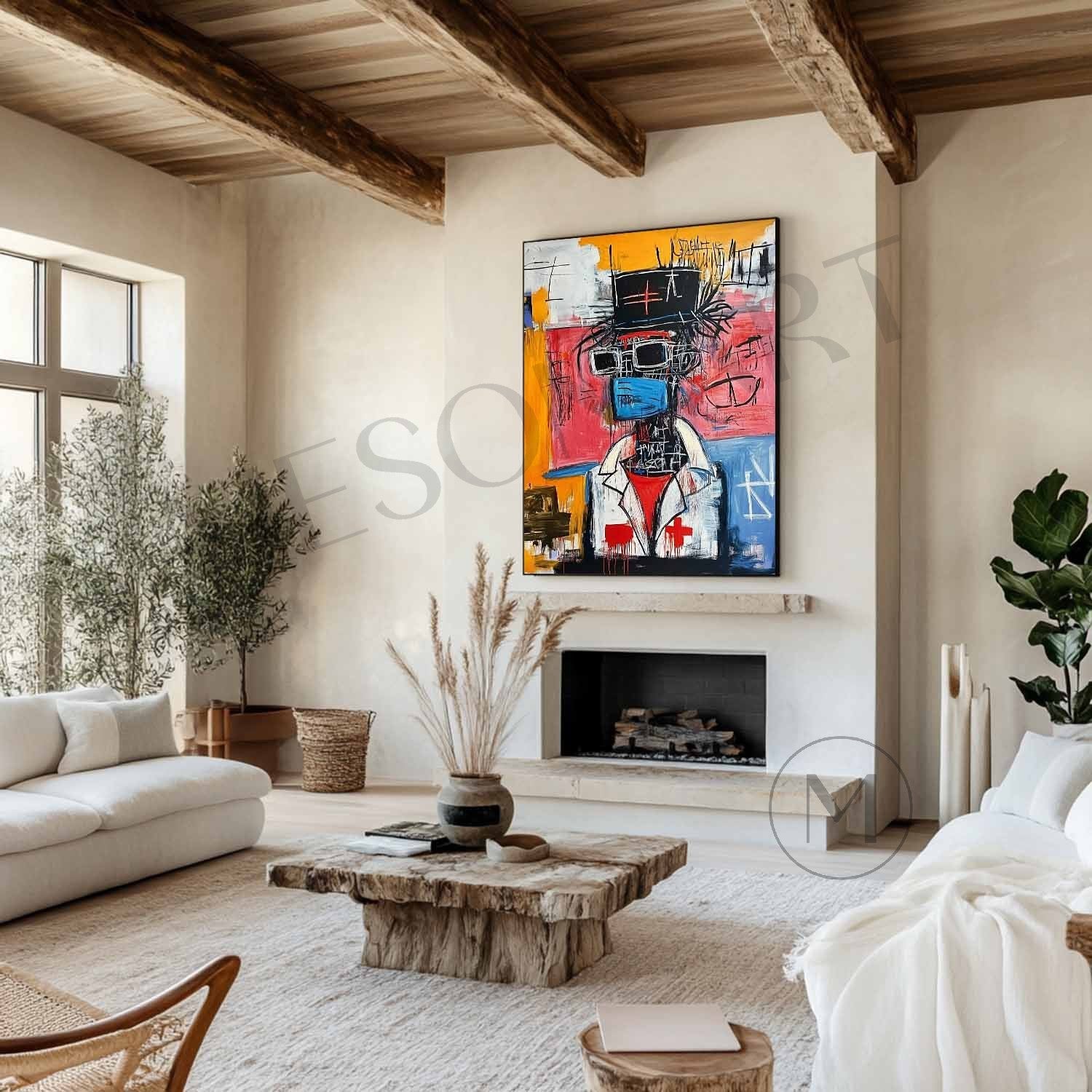 Doctor Portrait Graffiti Art Canvas Hospital Wall Decoration Painting Doctor Wall Art