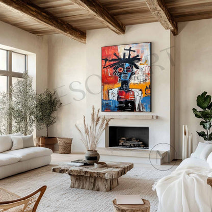 Basquiat Portrait Art Clinic Decorative Wall Art For Sale Basquiat Graffiti Abstract Canvas Painting