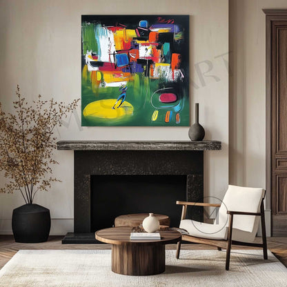 Golf Game Oil Paintings Golf Abstract Canvas Art Golf Wall Art for Sale