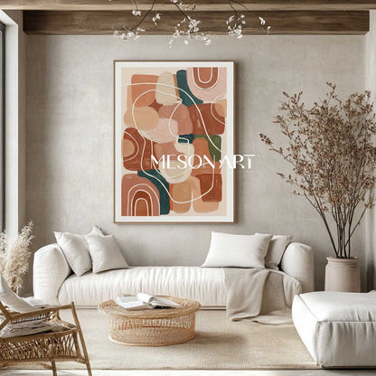 Boho Rainbow Wall Art Abstract Arch Canvas Painting Eclectic Home Decor