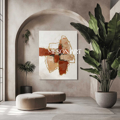 Organic Modern Art Neutral Abstract Canvas Paintings Minimalist Boho Art