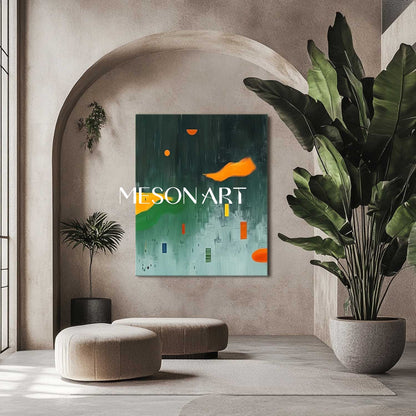 Large Modern Green Abstract Art for Sale Green Minimalist Textured Canvas Wall Art
