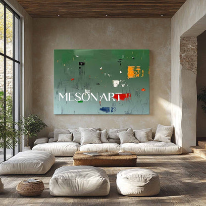 Large Dark Green Minimalist Abstract Art Dark Green Minimalist Abstract Canvas Wall Decor