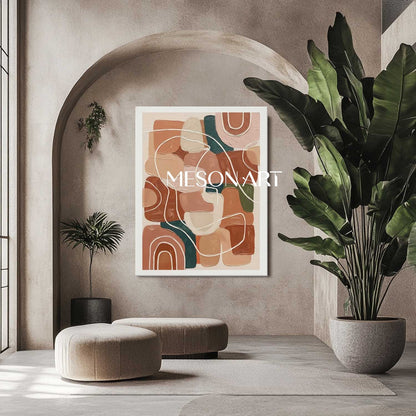 Boho Rainbow Wall Art Abstract Arch Canvas Painting Eclectic Home Decor