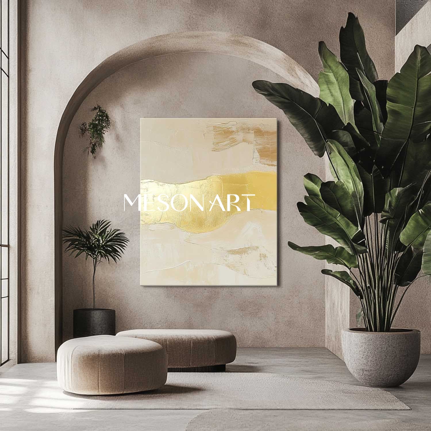 Large Gold Textured Painting Beige and Gold Minimalist Abstract Canvas Art Gold Abstract Wall Art
