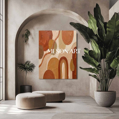 Original Bohemian Minimalist Painting Abstract Linear Wall Art Decoration for Bedroom