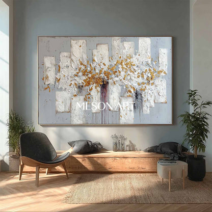 Buy Large Framed Abstract Wall Art Gold Textured Canvas Decor On Sale
