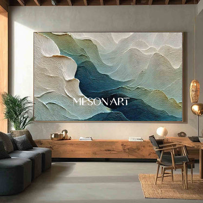 Contemporary Green Abstract Texture Painting Green Texture Canvas Art