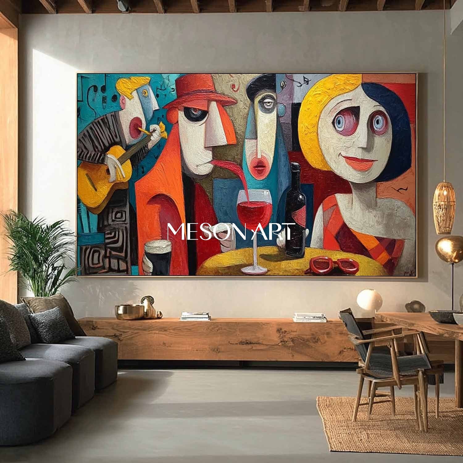 Order Oversized Pop Art Abstract Art for Trendy Office or Hotel Lobby