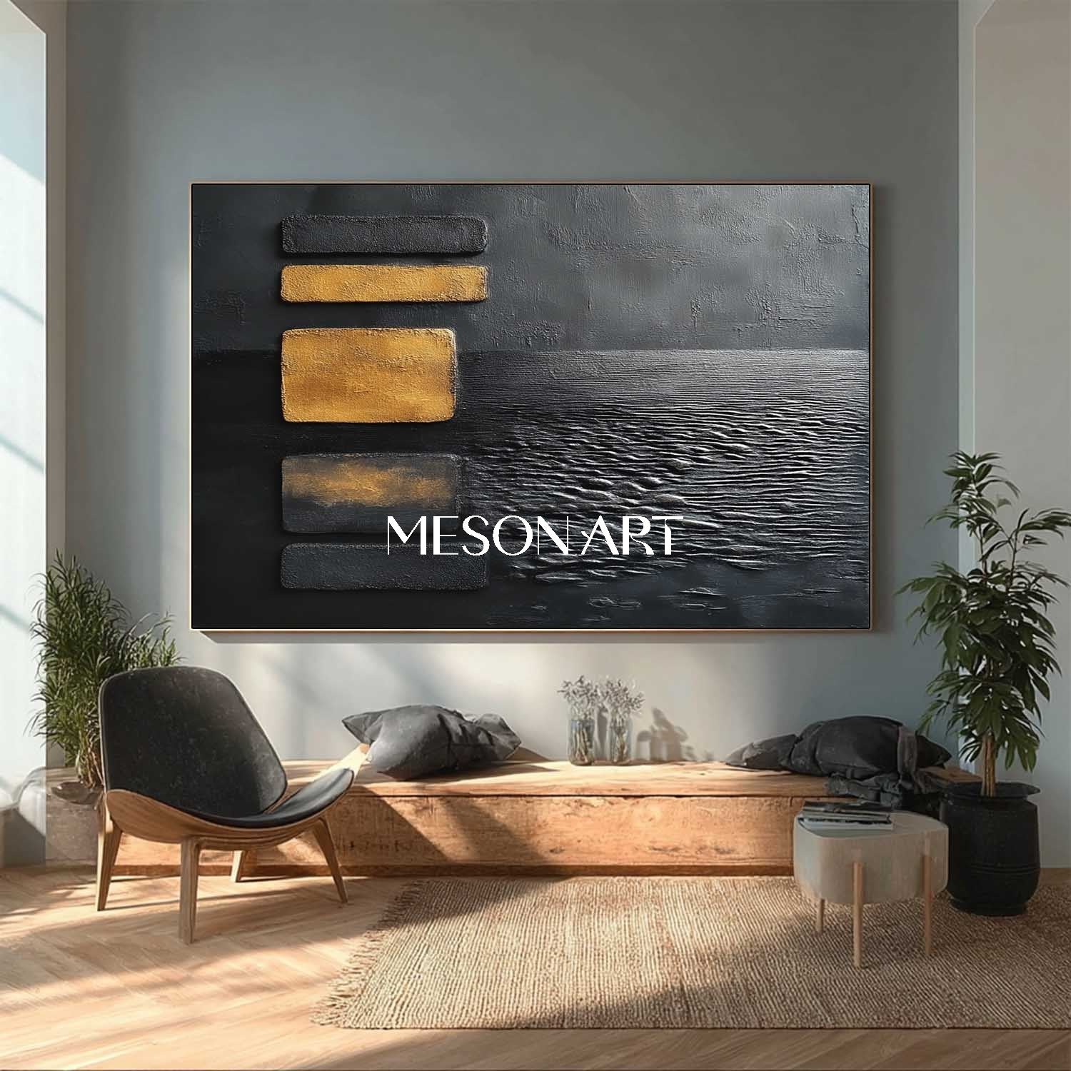 Order Large Textured Abstract Painting for Luxury Home or Hotel Wall