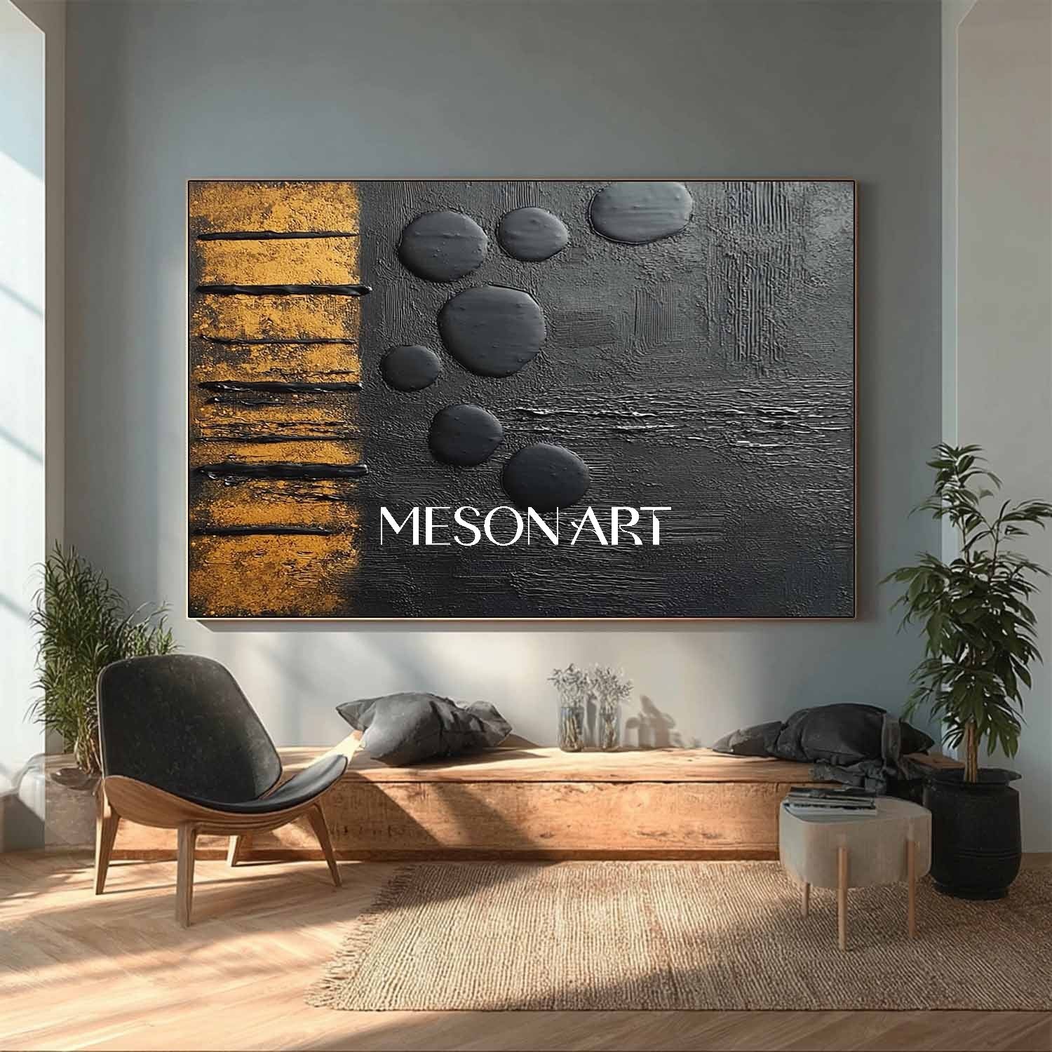 Buy Textured Minimalist Abstract Canvas for Dining Room or Bedroom