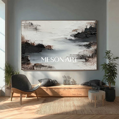 Oversized Wabi-Sabi Textured Oil Painting Abstract Wall Art On Sale