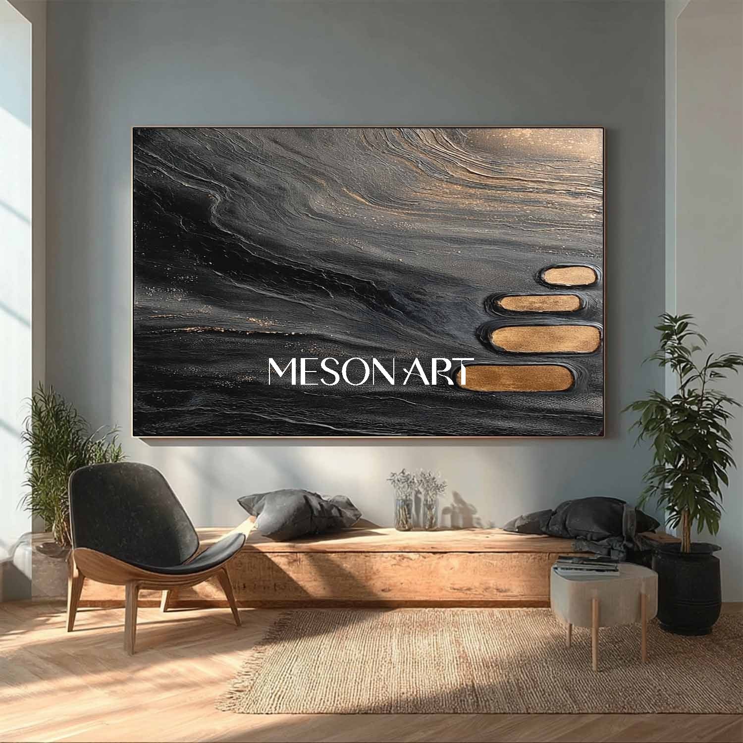 Buy Textured Minimalist Abstract Canvas for Dining Room or Bedroom