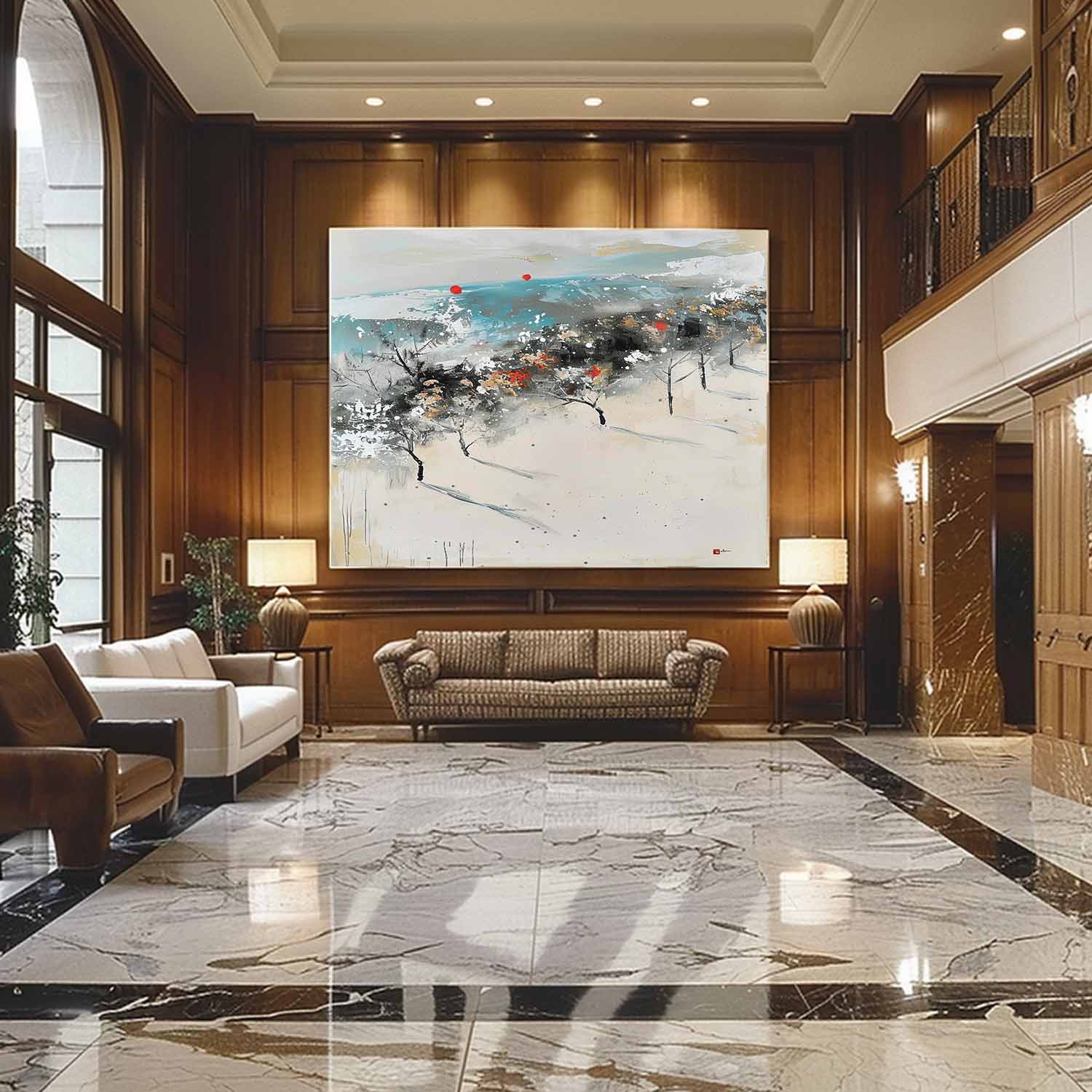 Large Abstract Trees Landscape Art for Sale Abstract Trees Abstract Oil Painting Abstract Trees Abstract Canvas Wall Art