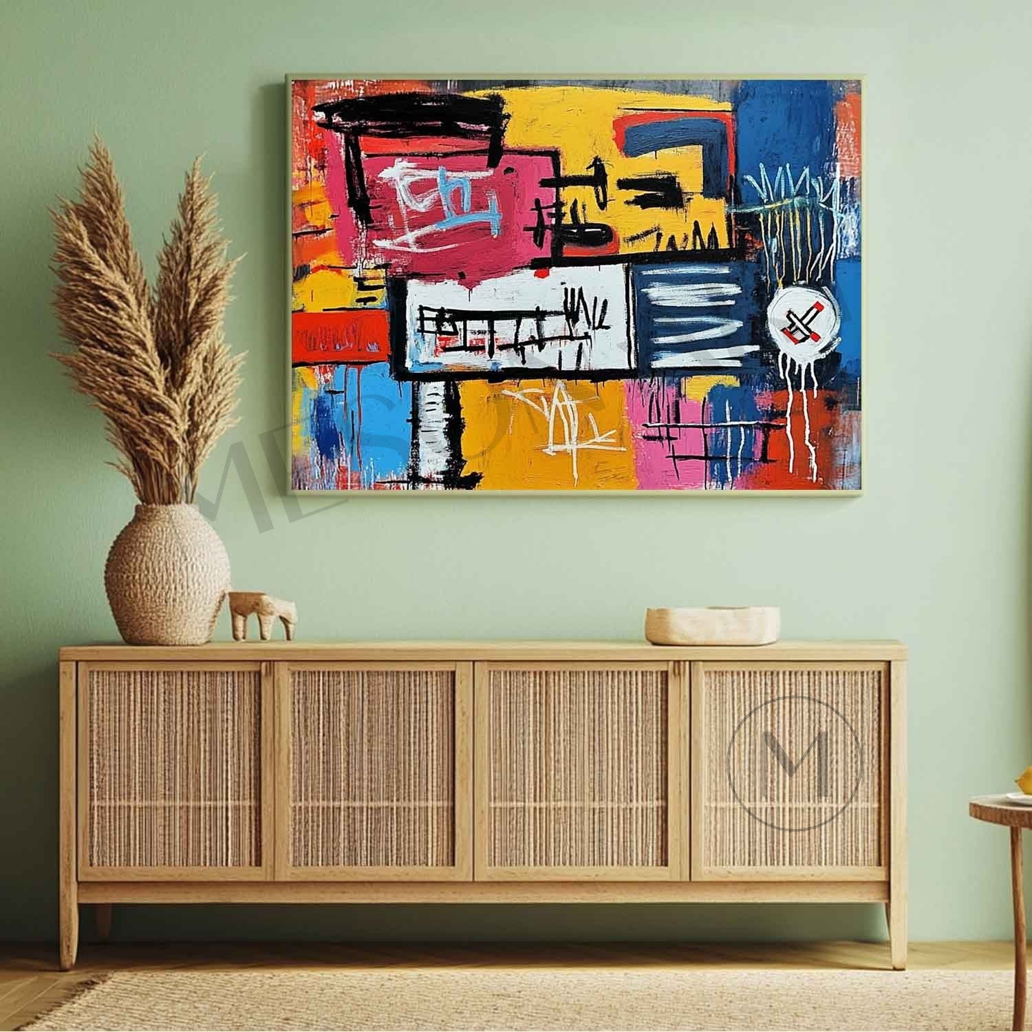 Colorful Graffiti Color Block Abstract Canvas Art for Sale Graffiti Color Block Abstract Decorative Wall Art