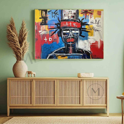 Basquiat Portrait Style Graffiti Abstract Painting Hospital Graffiti Abstract Canvas Wall Art Decor 