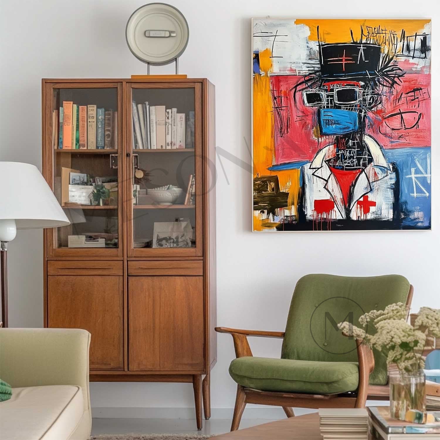 Doctor Portrait Graffiti Art Canvas Hospital Wall Decoration Painting Doctor Wall Art