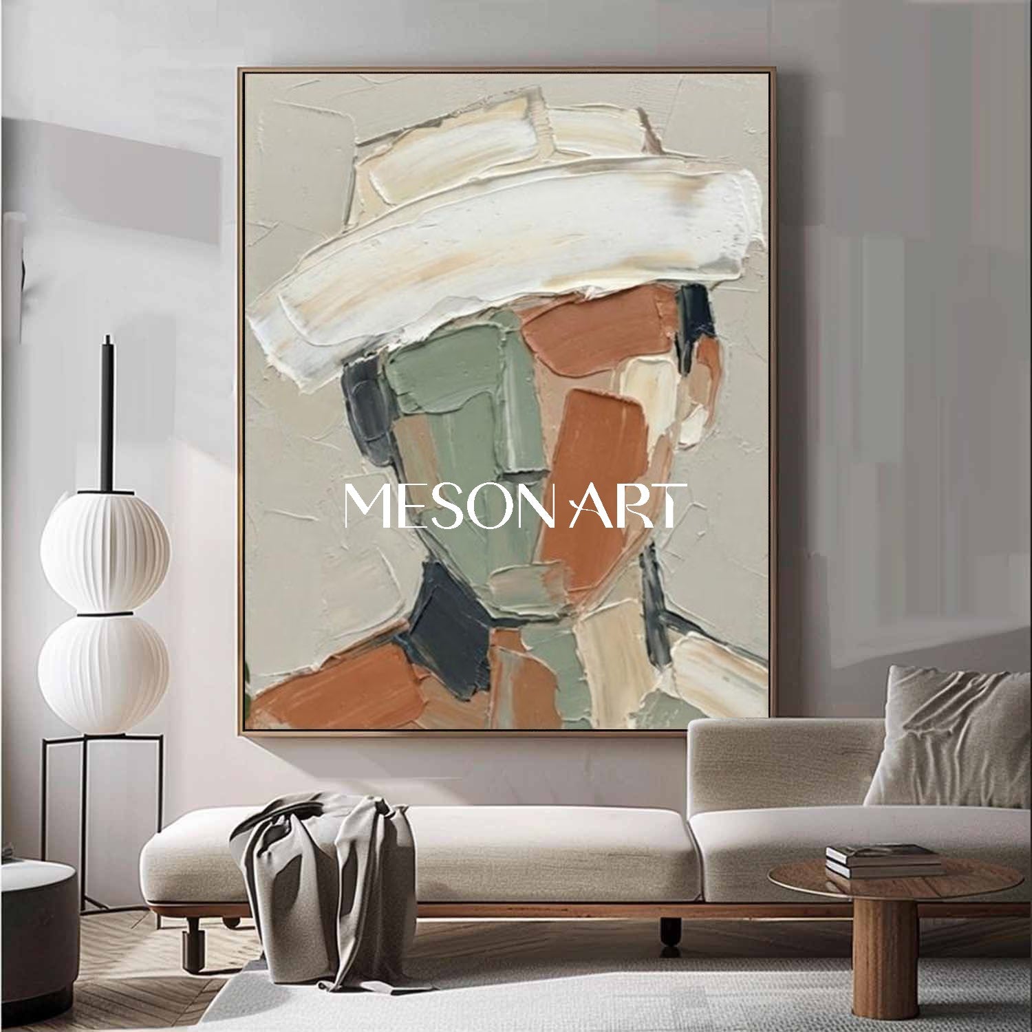 Abstract Portrait Canvas Art Contemporary Home Design Art Gallery Quality Textured Decor