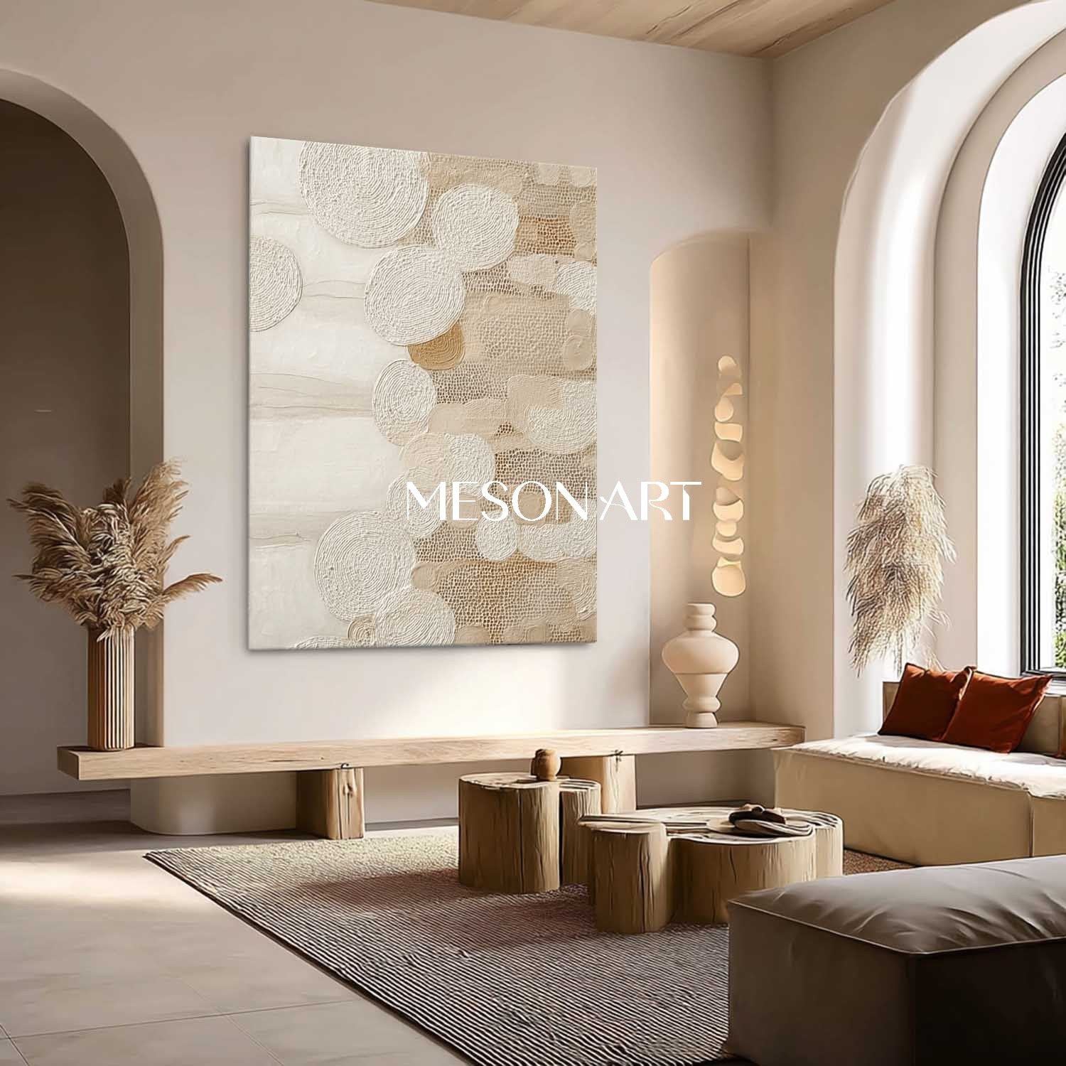Buy Boho Wall Decor – Handcrafted Textured Canvas for Living Room