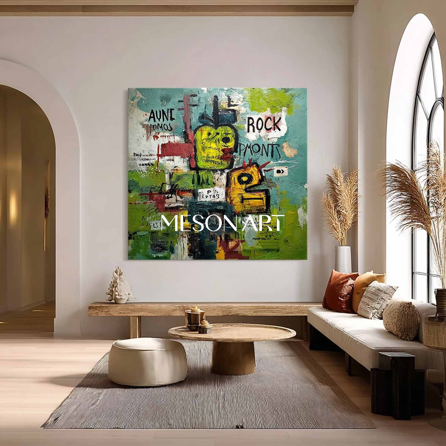 Shop Green Abstract Street Art Grafitti Painting Contemporary Wall Art