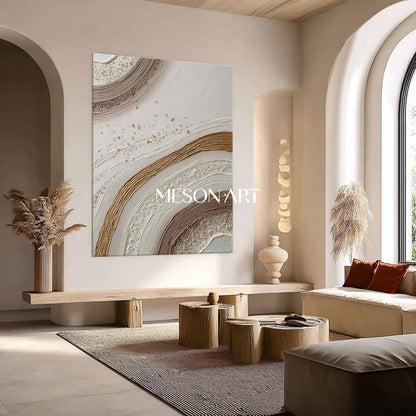 Hand-Painted Boho Canvas Art – Custom Size Options for Your Walls