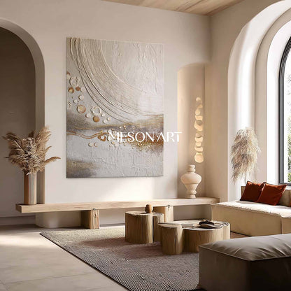 Bohemian Art for Home Decor – Hand-Painted, Textured Canvas for Living Rooms