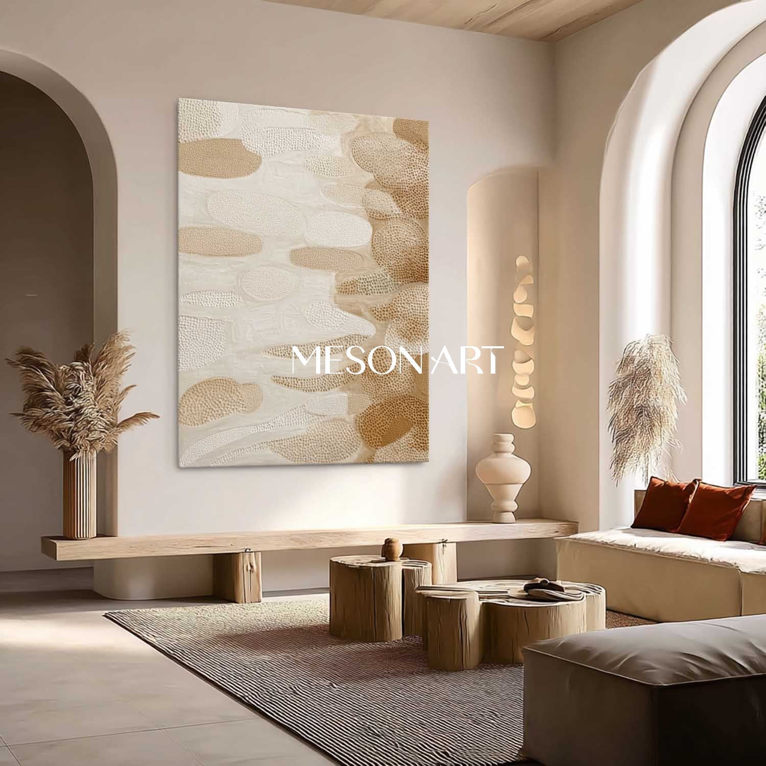 Bohemian Oil Paintings – Hand-Painted Canvas for Living Room