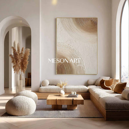 Textured Boho Canvas Art for Home Large Abstract Bohemian Canvas Art