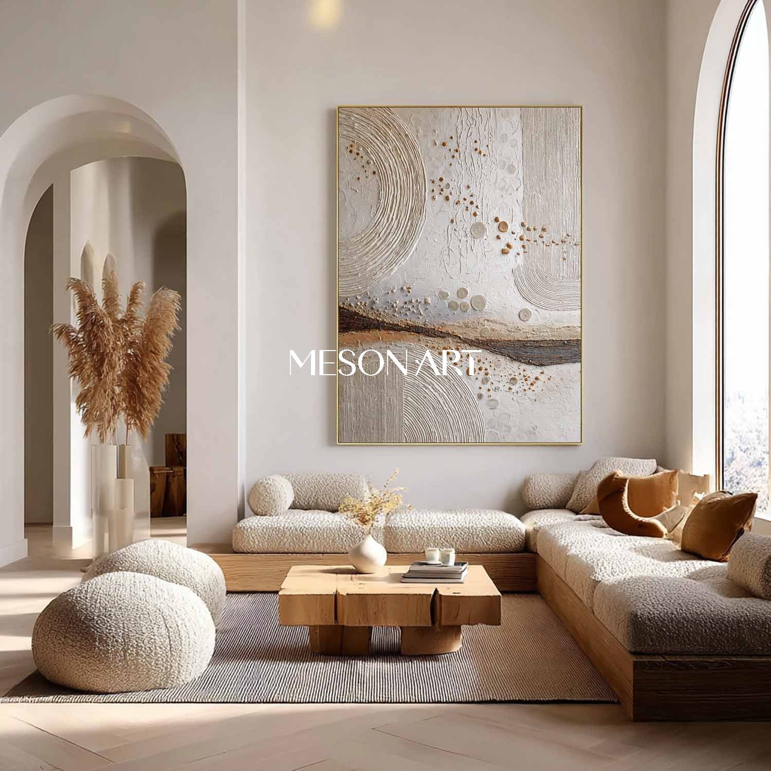 Bohemian Abstract Canvas Art – Large and Colorful Textured Art for Walls