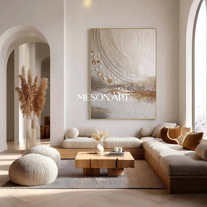 Bohemian Art for Home Decor – Hand-Painted, Textured Canvas for Living Rooms