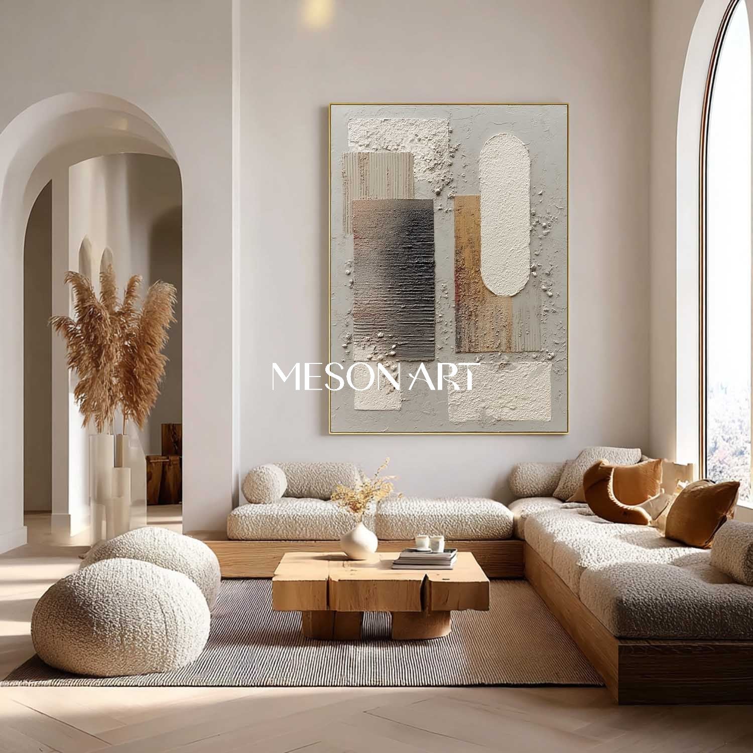 Buy Modern Textured Abstract Art Subtle Earth Tones Canvas Wall Decor