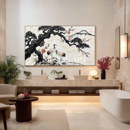 Japanese Ukiyo-e Inspired Oriental Zen Garden Decor Oriental Landscape Painting