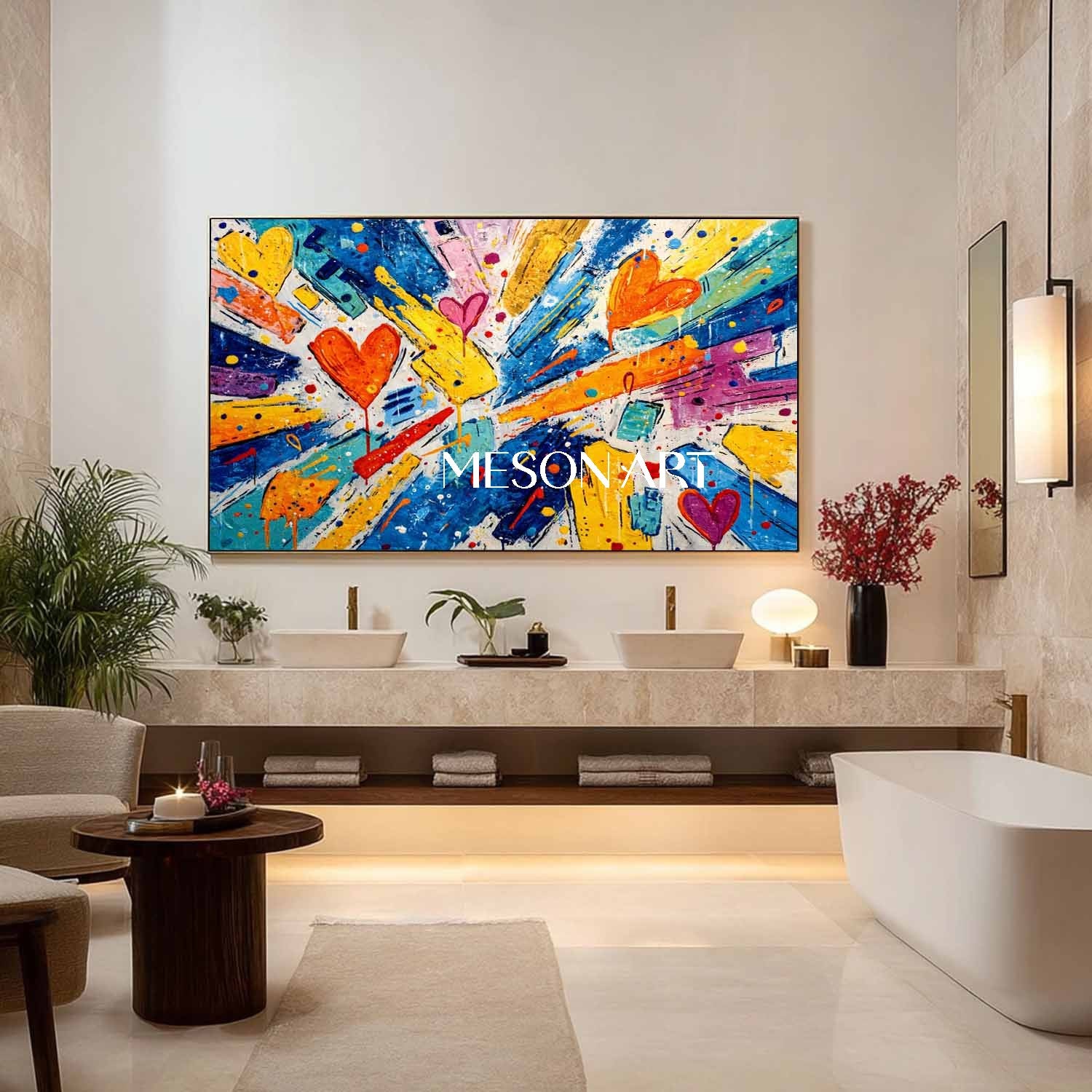Love heart graffiti abstract art for sale Love heart graffiti home wall art decoration ideas
