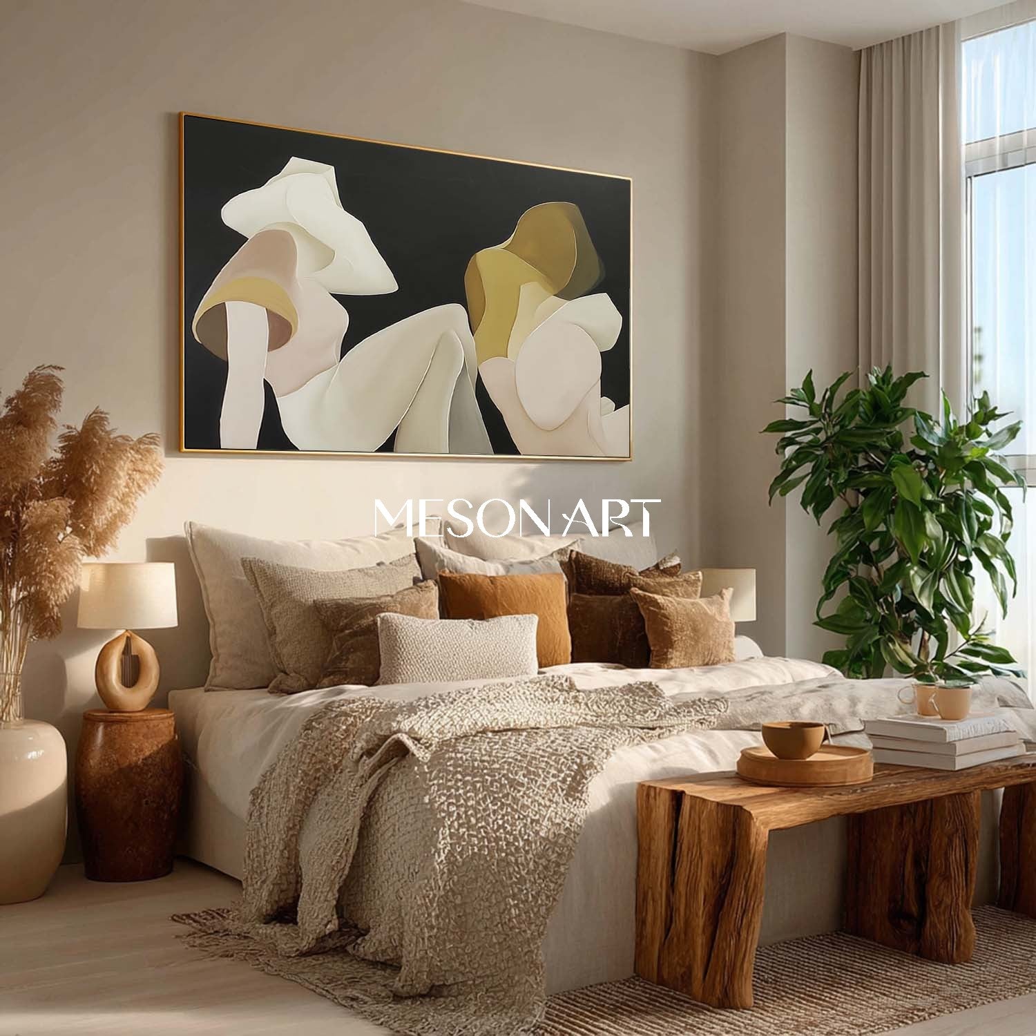Order Big Original Minimalist Art with Nude Tones for Office or Lounge