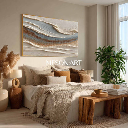 Living room wall decor ideas beige texture painting beige abstract canvas wall art decor