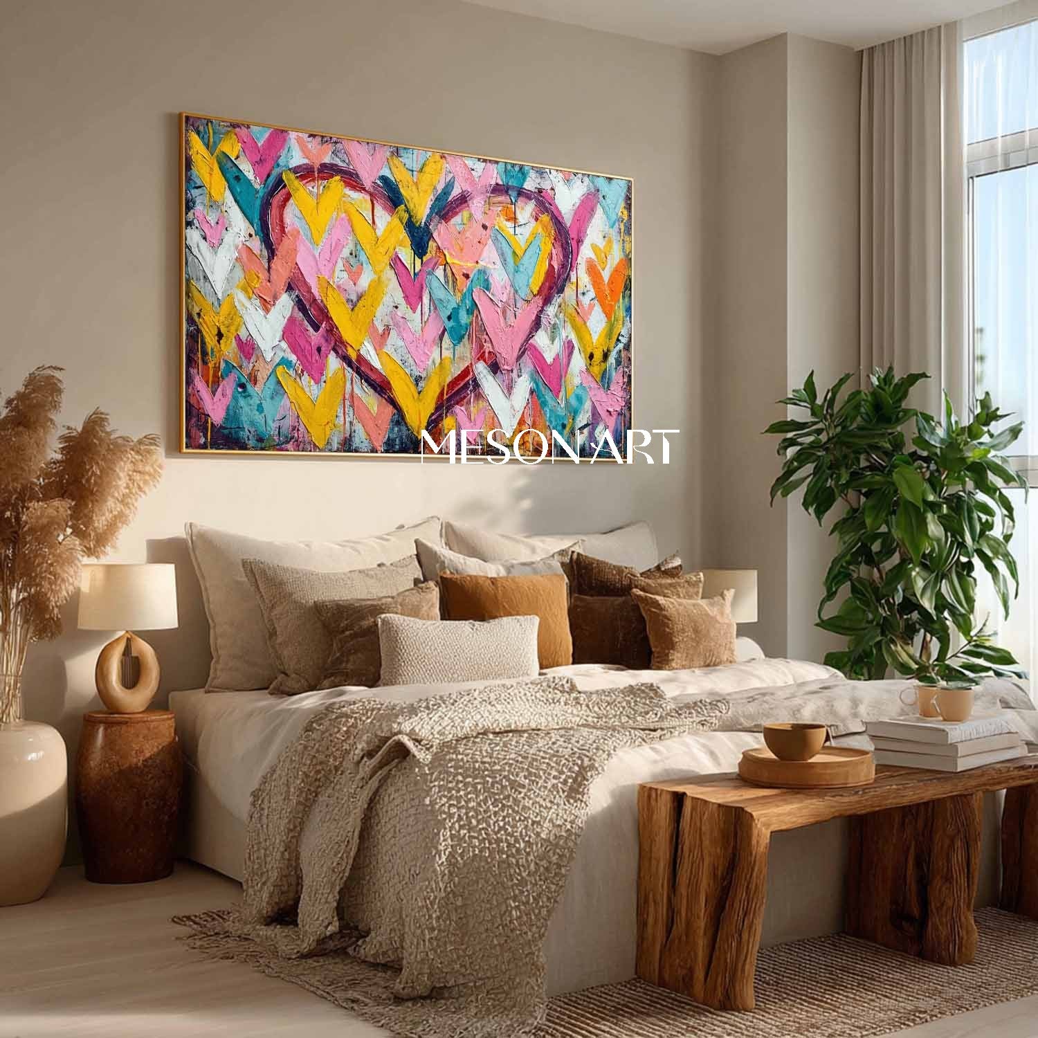 Large Heart shaped graffiti street abstract art for sale Heart shaped wall art decoration ideas