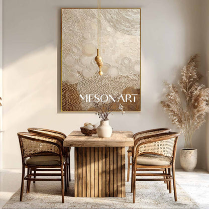 Neutral Beige Boho Canvas – Minimal Wall Art for Relaxing Spaces