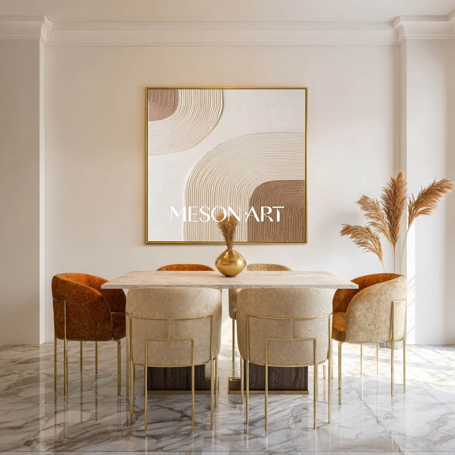 Boho Canvas Art for Living Room – Handcrafted, Unique Wall Art