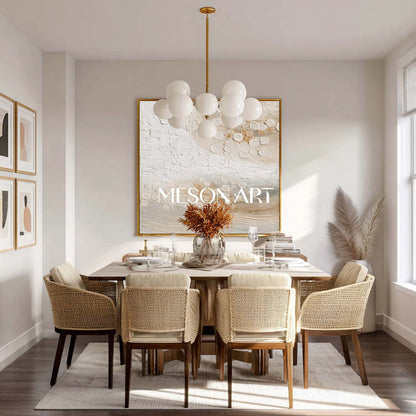 Modern Bohemian Texture Painting – Unique Canvas for Home Decor