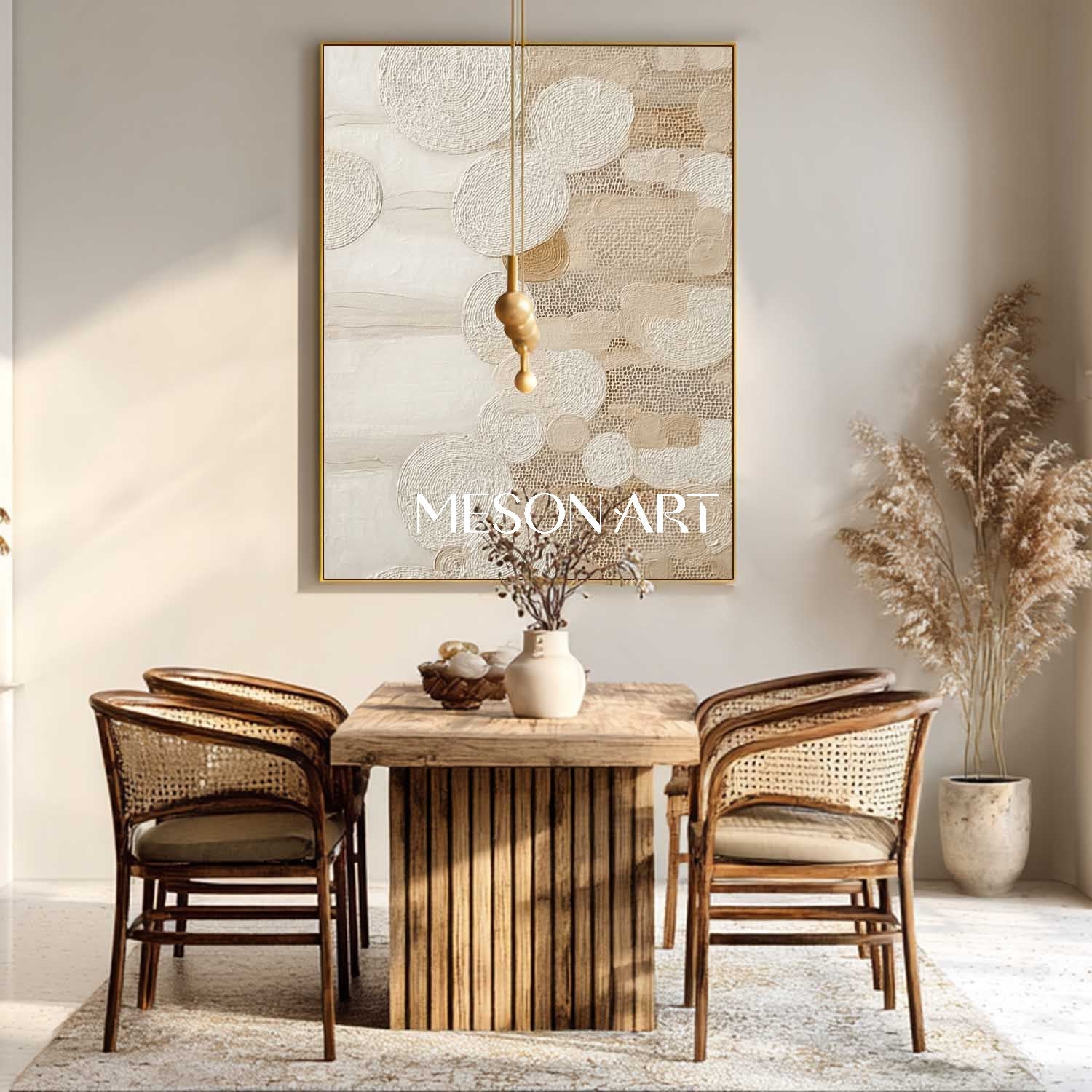 Buy Boho Wall Decor – Handcrafted Textured Canvas for Living Room